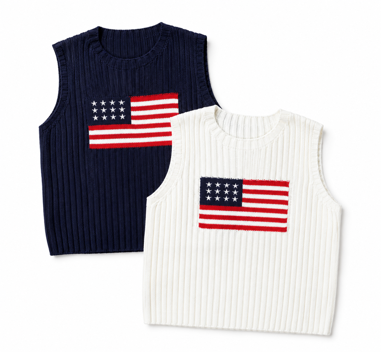 All-American Ribbed Sweater Vest