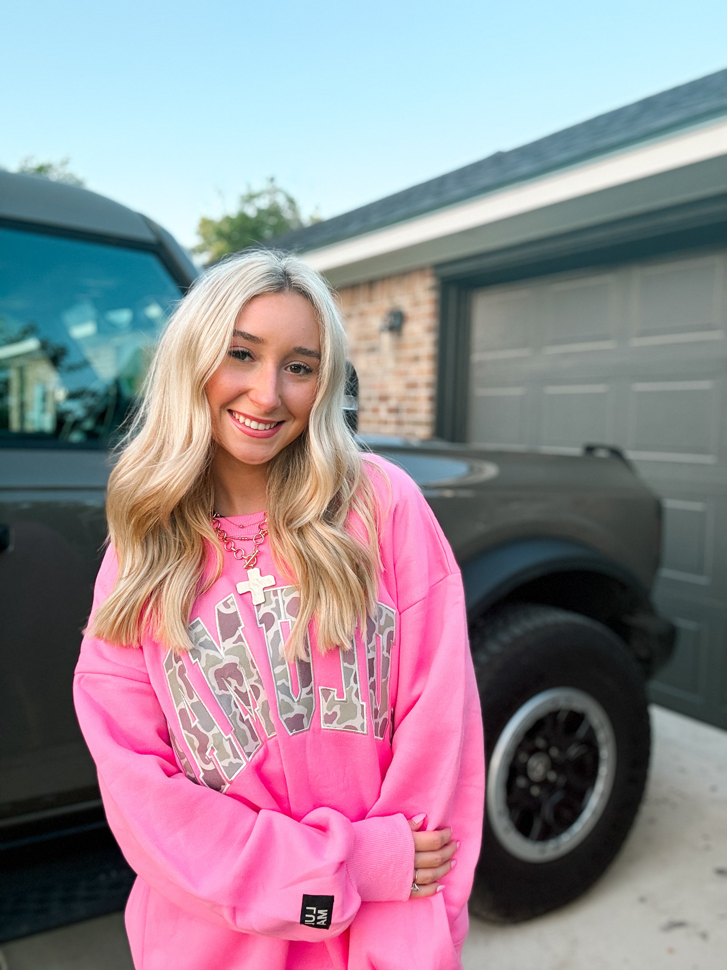 Camo Bubblegum Lulu Mac Sweatshirt