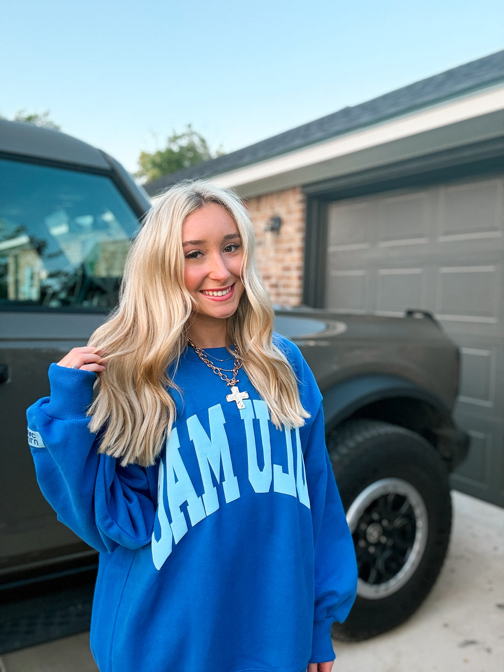 Light Blue Puff Lulu Mac Sweatshirt