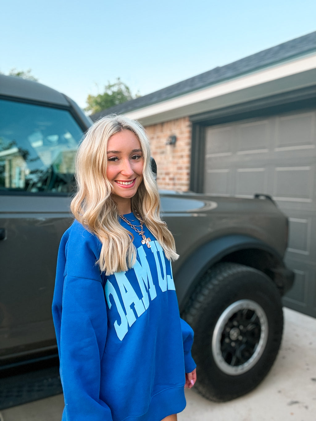 Light Blue Puff Lulu Mac Sweatshirt