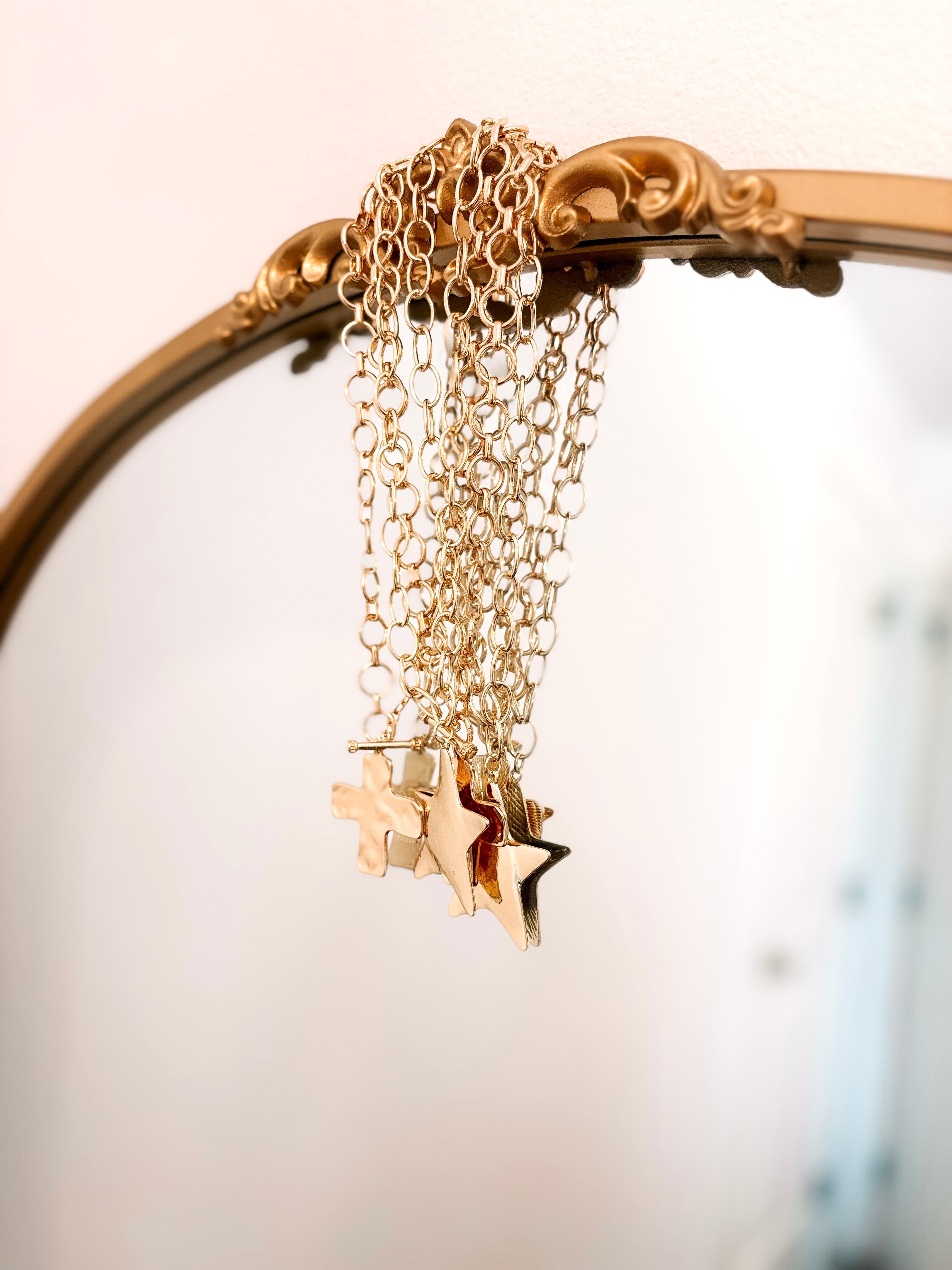 Chunky Vintage Gold Cross Necklace