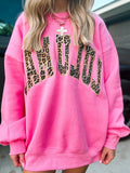 Leopard Bubblegum Pink Lulu Mac Sweatshirt