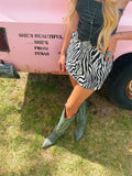 Zebra Print Mini Skirt