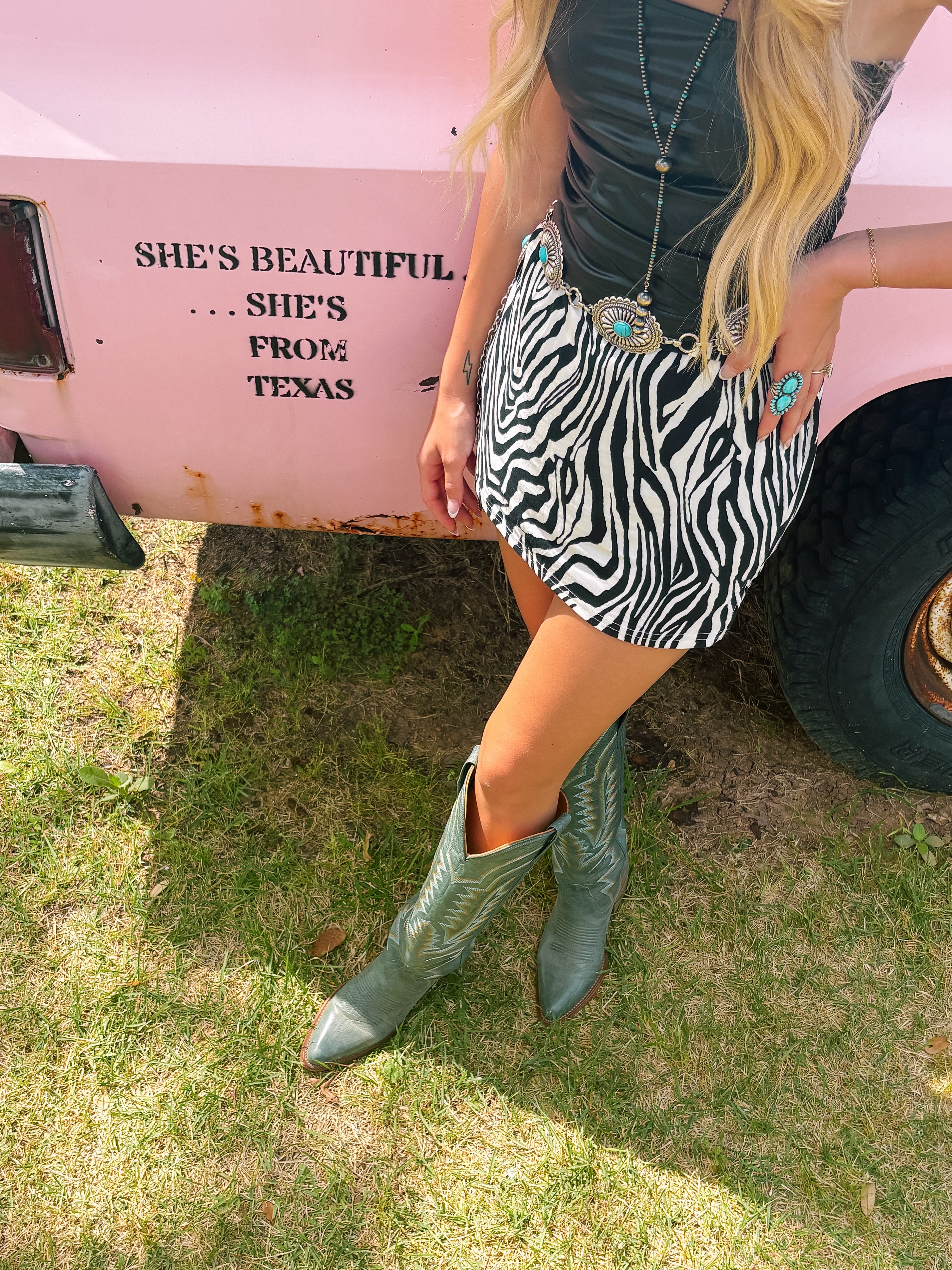 Zebra Print Mini Skirt