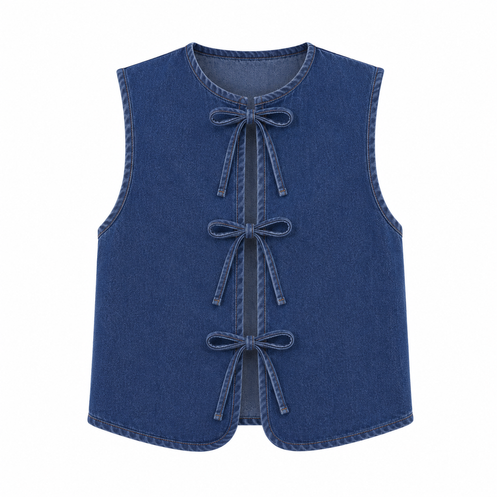 Denim Tie Rodeo Top