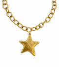 Chunky Vintage Gold Star Necklace